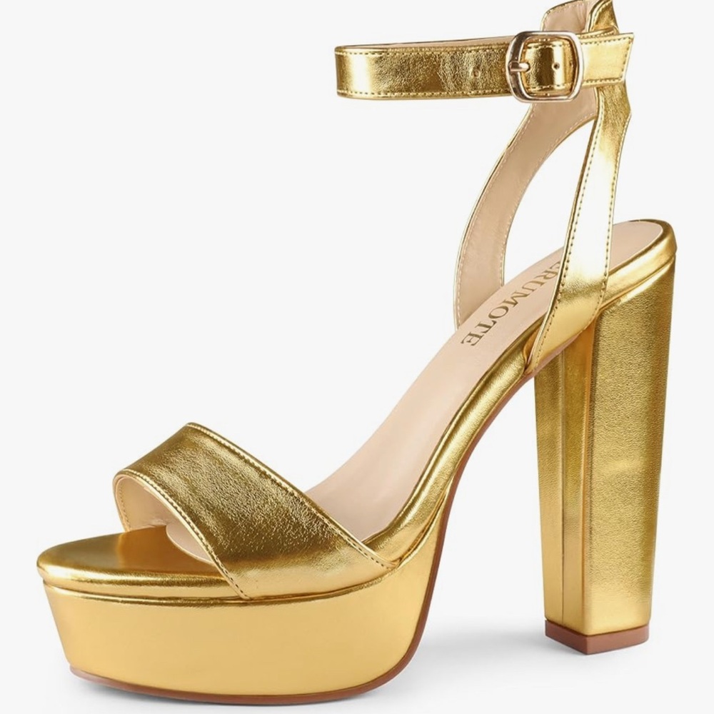 Glamorous Gold Platform Heels